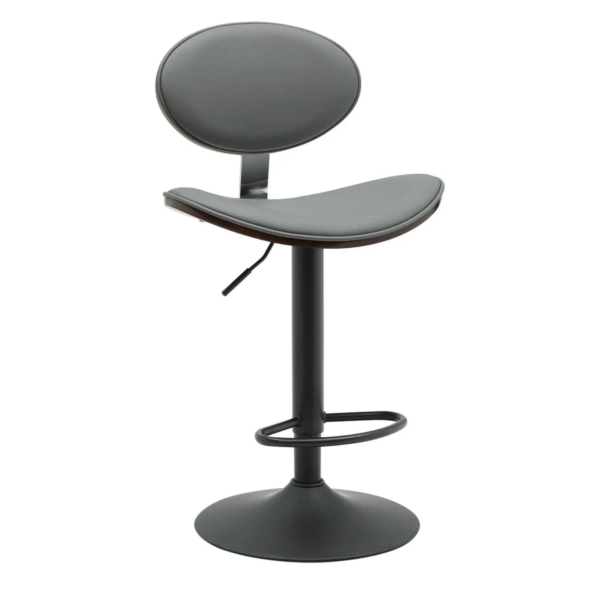 Banco Wally Estilo Industrial - Vinipiel - Gris