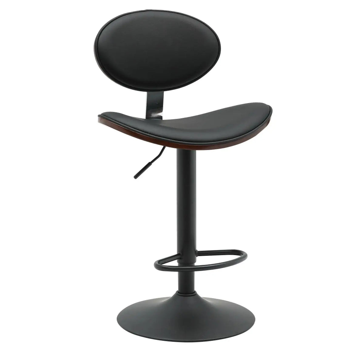 Banco Wally Estilo Industrial - Vinipiel - Negro