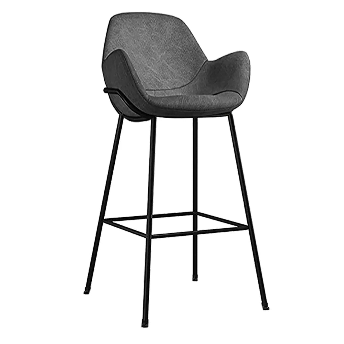 Banco Indiana Estilo Mid Century - Negro