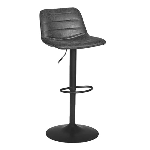 Banco Riley Estilo Mid Century - Vinipiel - Negro