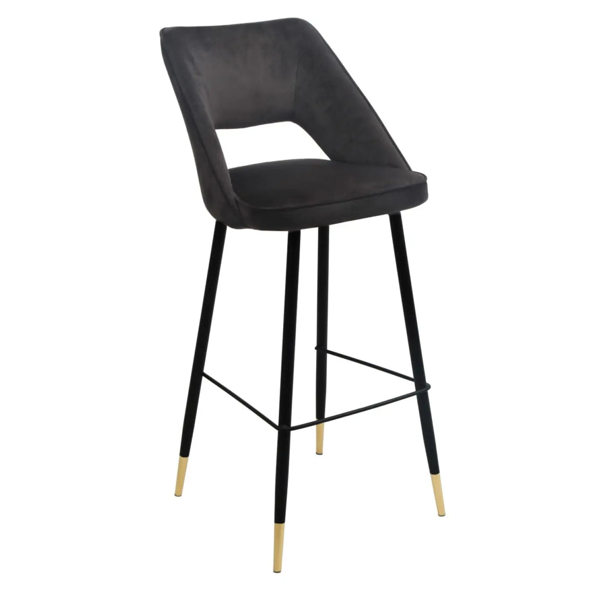 Banco Dani Estilo Mid Century - Negro