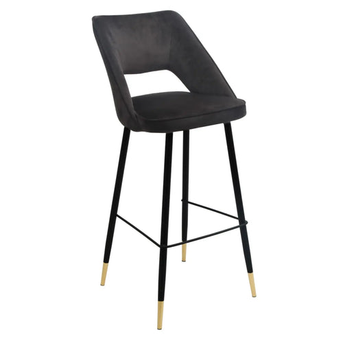 Banco Dani Estilo Mid Century - Negro
