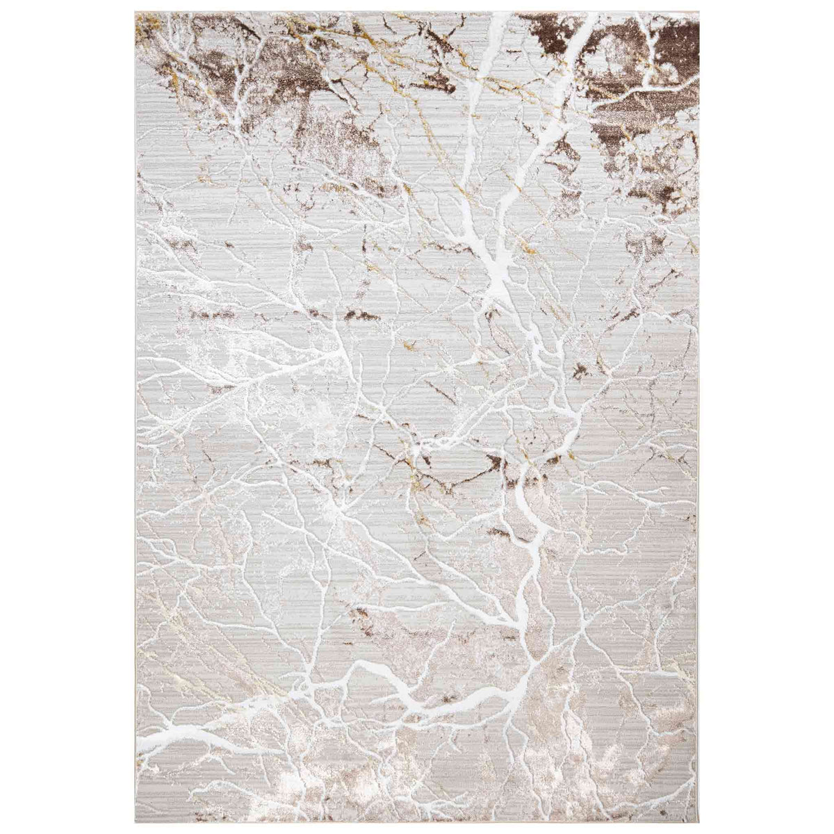 Tapete Decorativo Baltea R1009 Gris / Crema / Oro – Abstracto · Interior