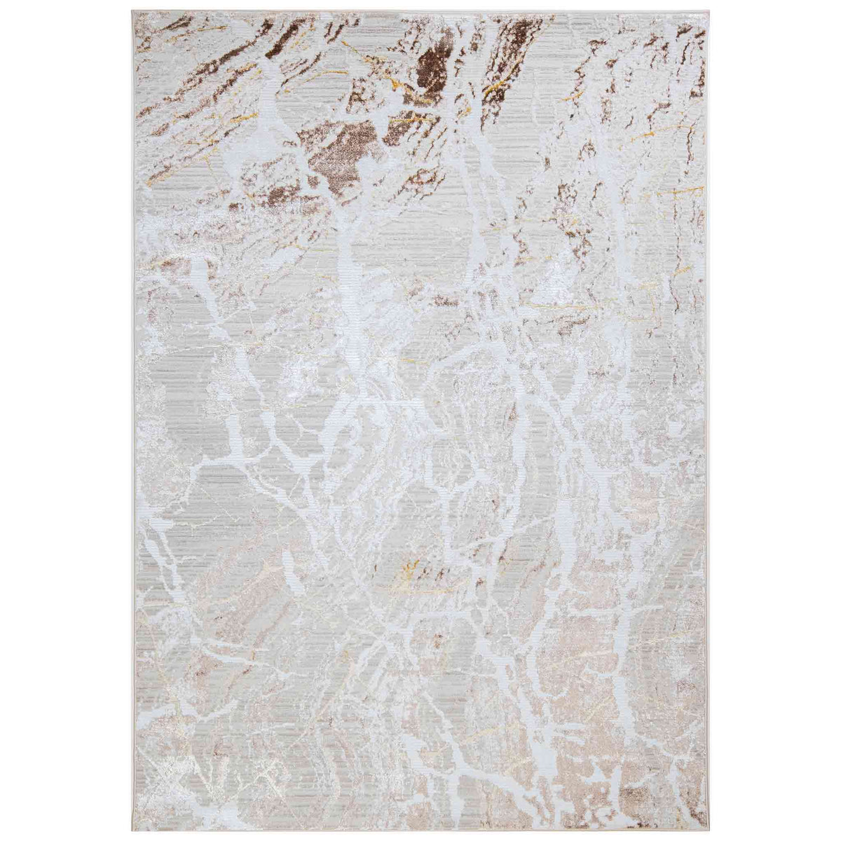 Tapete Decorativo Baltea R1010 Gris / Crema / Oro – Abstracto · Interior