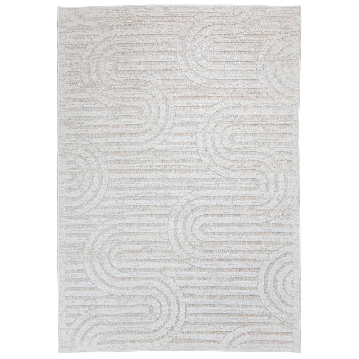 Tapete Decorativo Belina U6055 Beige / Marfil – Geométrico · Exterior