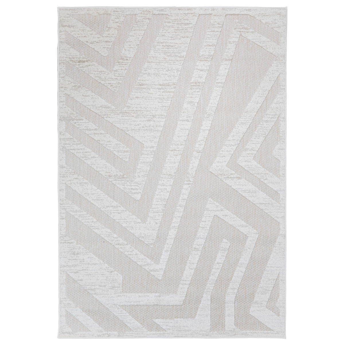 Tapete Decorativo Belina U6056 Beige / Marfil – Geométrico · Exterior
