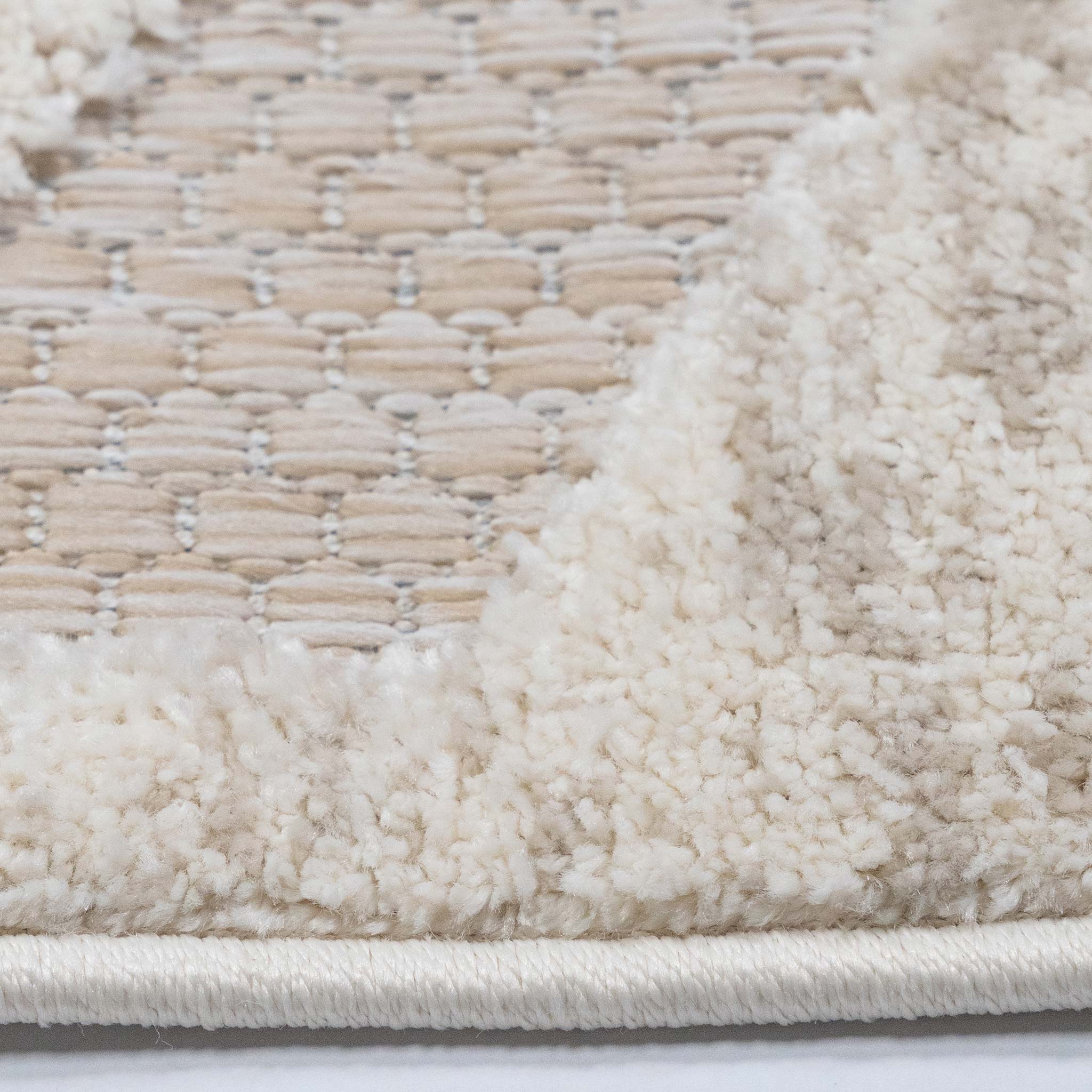 Tapete Decorativo Belina U6056 Beige / Marfil – Geométrico · Exterior