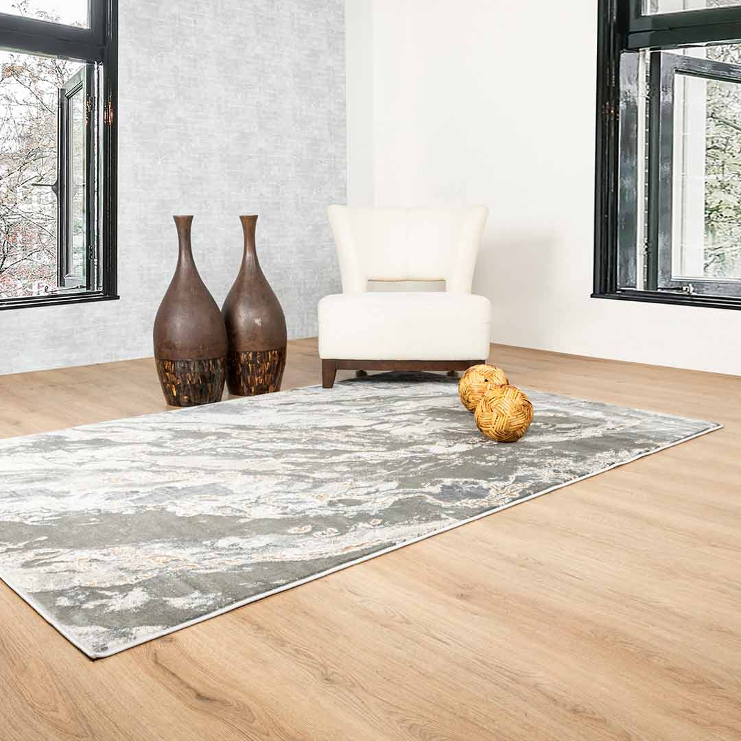 Tapete Decorativo Besni T4052 Gris / Oro – Abstracto · Interior