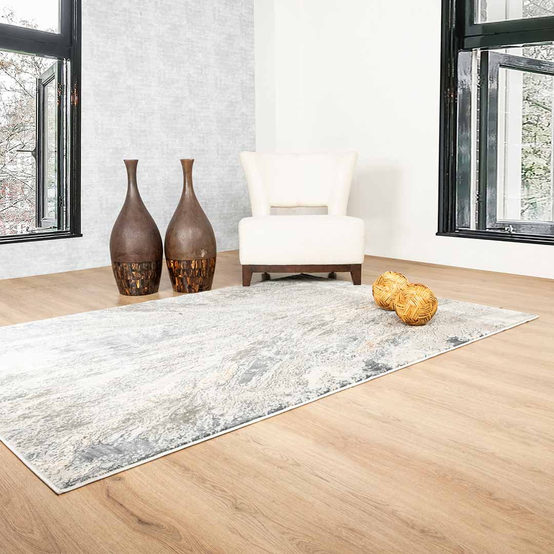 Tapete Decorativo Besni T4053 Gris / Oro – Abstracto · Interior