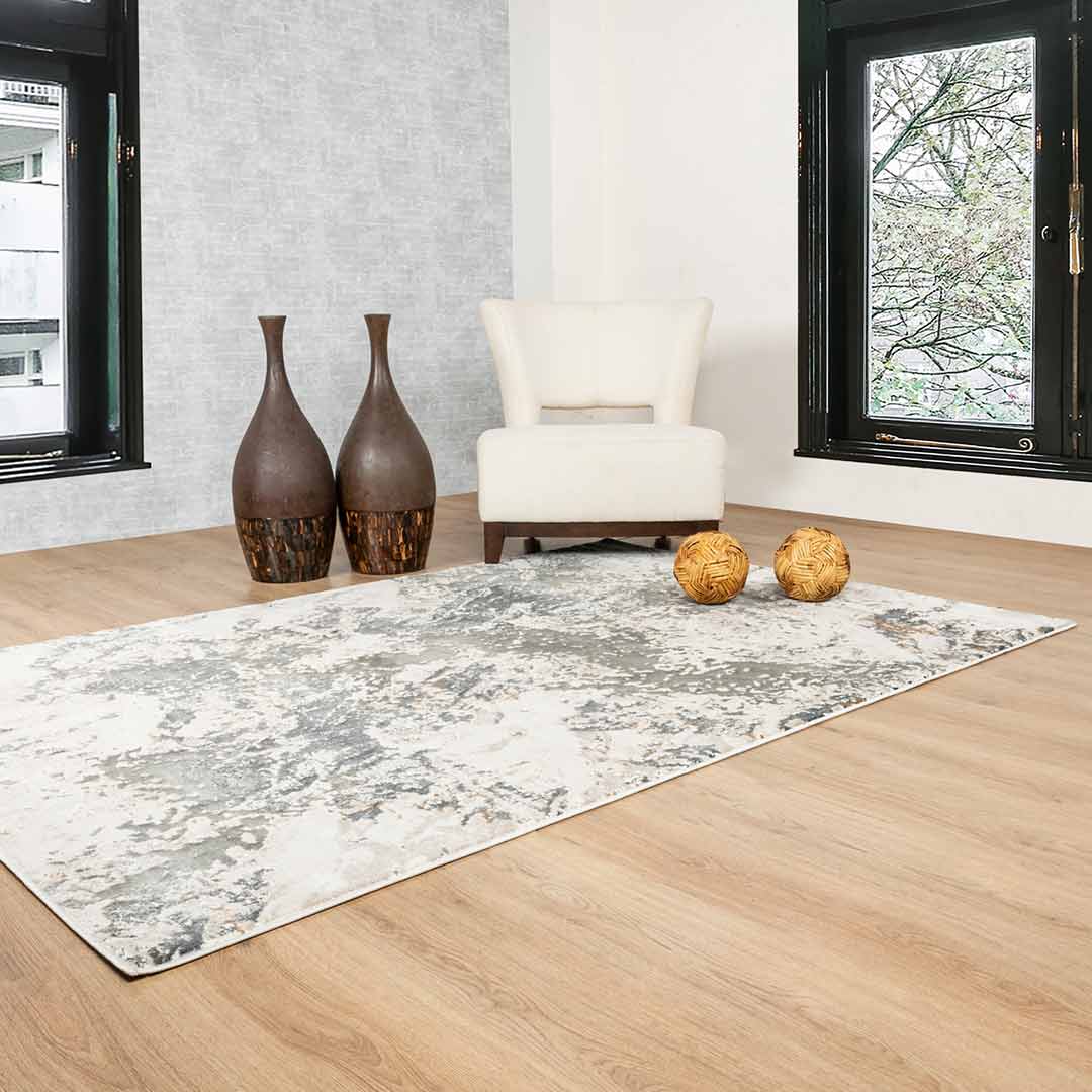 Tapete Decorativo Besni T4055 Gris / Oro – Abstracto · Interior