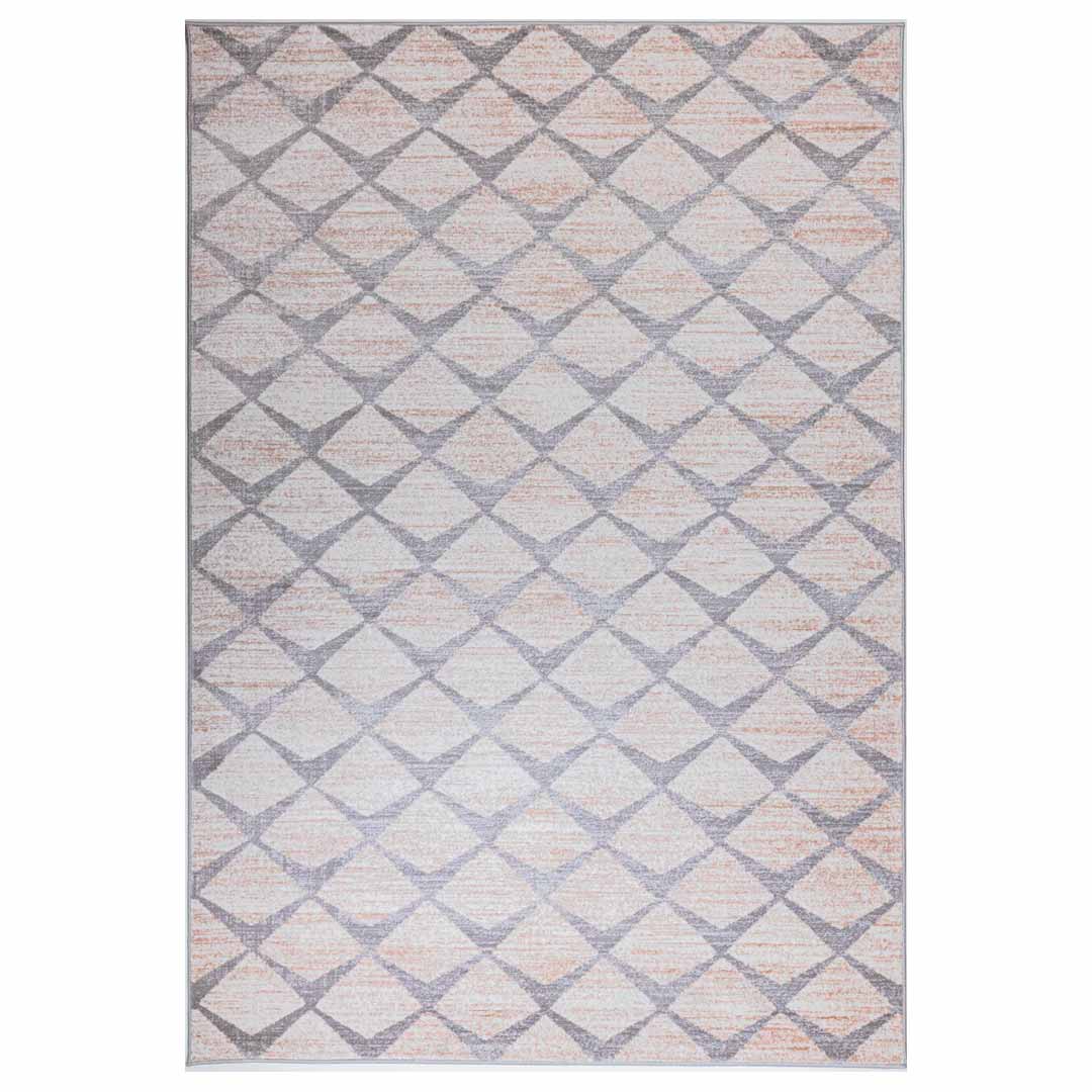 Tapete Decorativo Betsi U5035 Crema / Gris – Geométrico · Interior