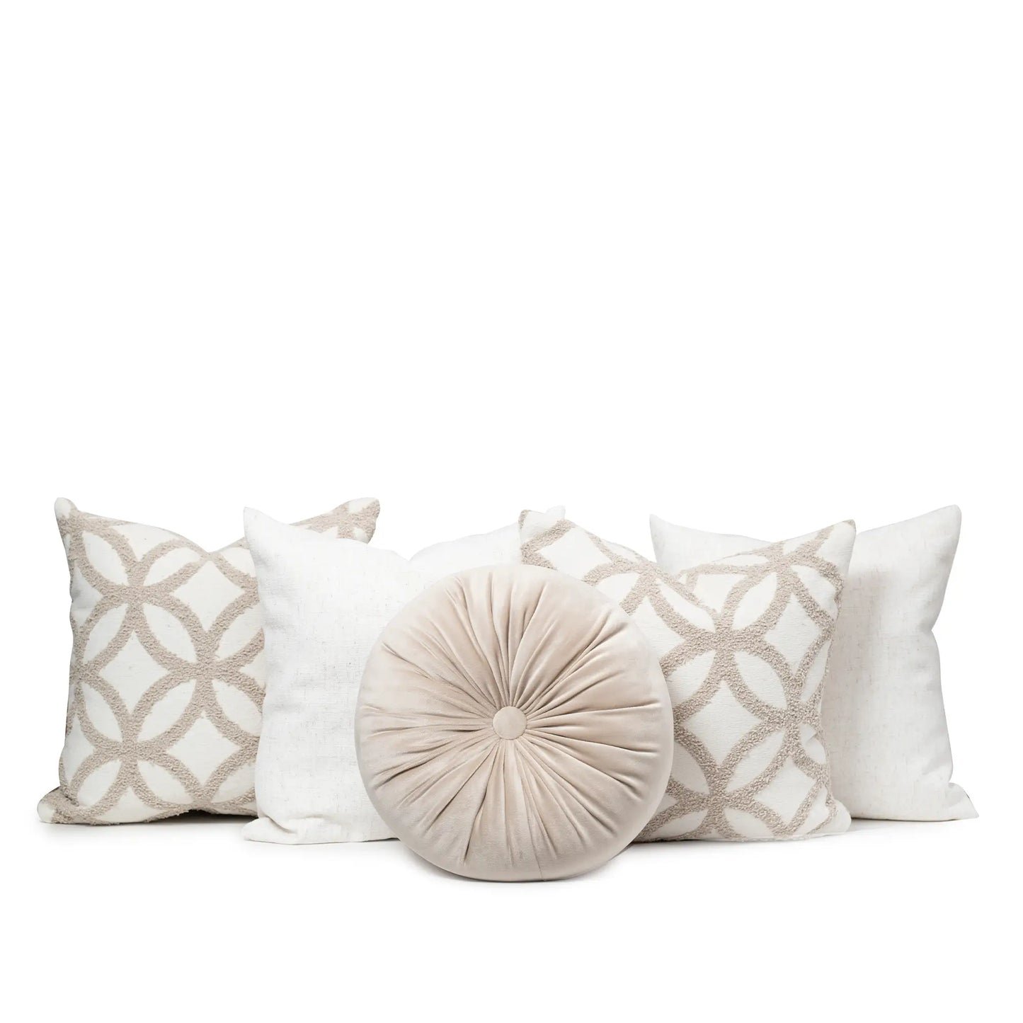 Set 5 Cojines Decorativos A&A Beige — Calidez Natural Atemporal · Interior
