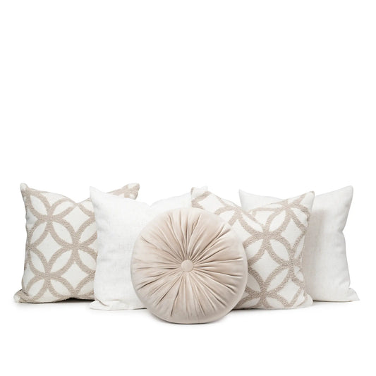 Set 5 Cojines Decorativos A&A Beige — Calidez Natural Atemporal · Interior