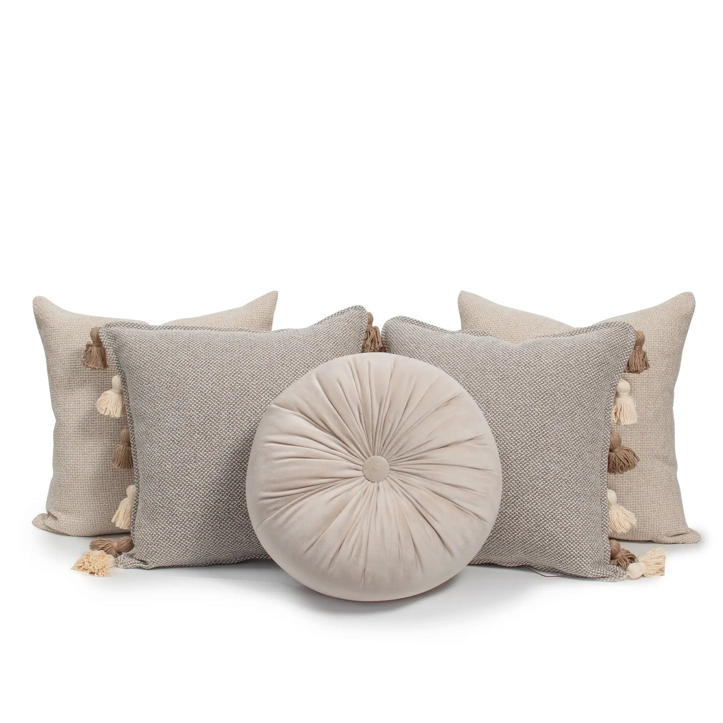 Set 5 Cojines Decorativos A&A Beige — Calidez Sofisticada · Interior