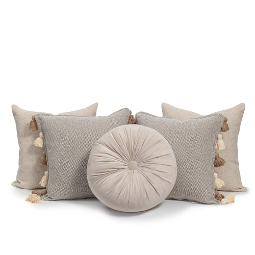 Set 5 Cojines Decorativos A&A Beige — Calidez Sofisticada · Interior