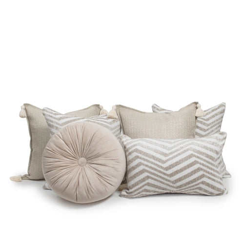 Set 6 Cojines Decorativos A&A Beige — Calidez Natural · Interior