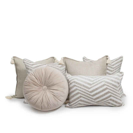 Set 6 Cojines Decorativos A&A Beige — Calidez Natural · Interior
