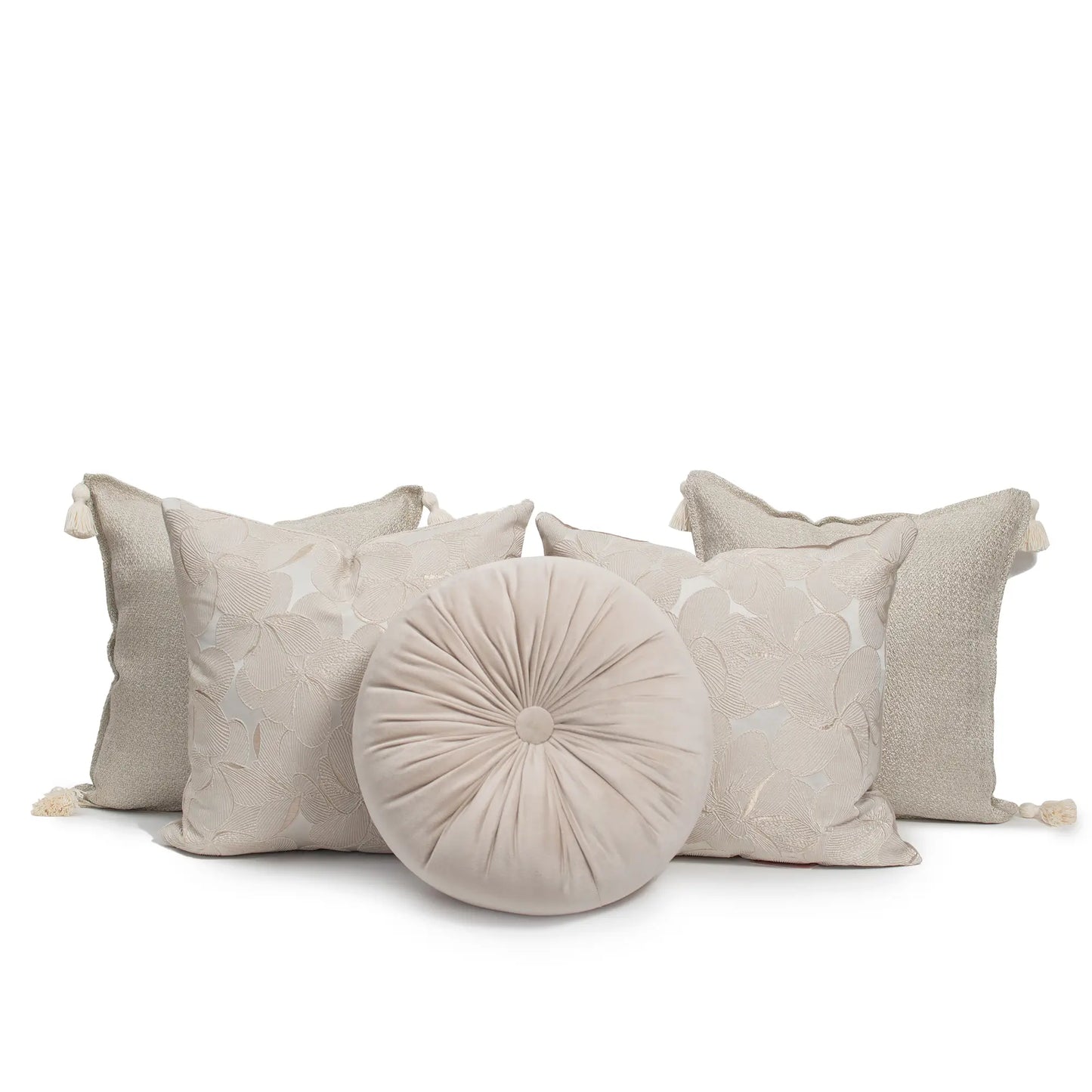 Set 5 Cojines Decorativos A&A Beige — Calidez Natural Atemporal · Interior