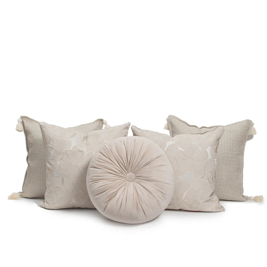 Set 5 Cojines Decorativos A&A Beige — Calidez Natural Atemporal · Interior