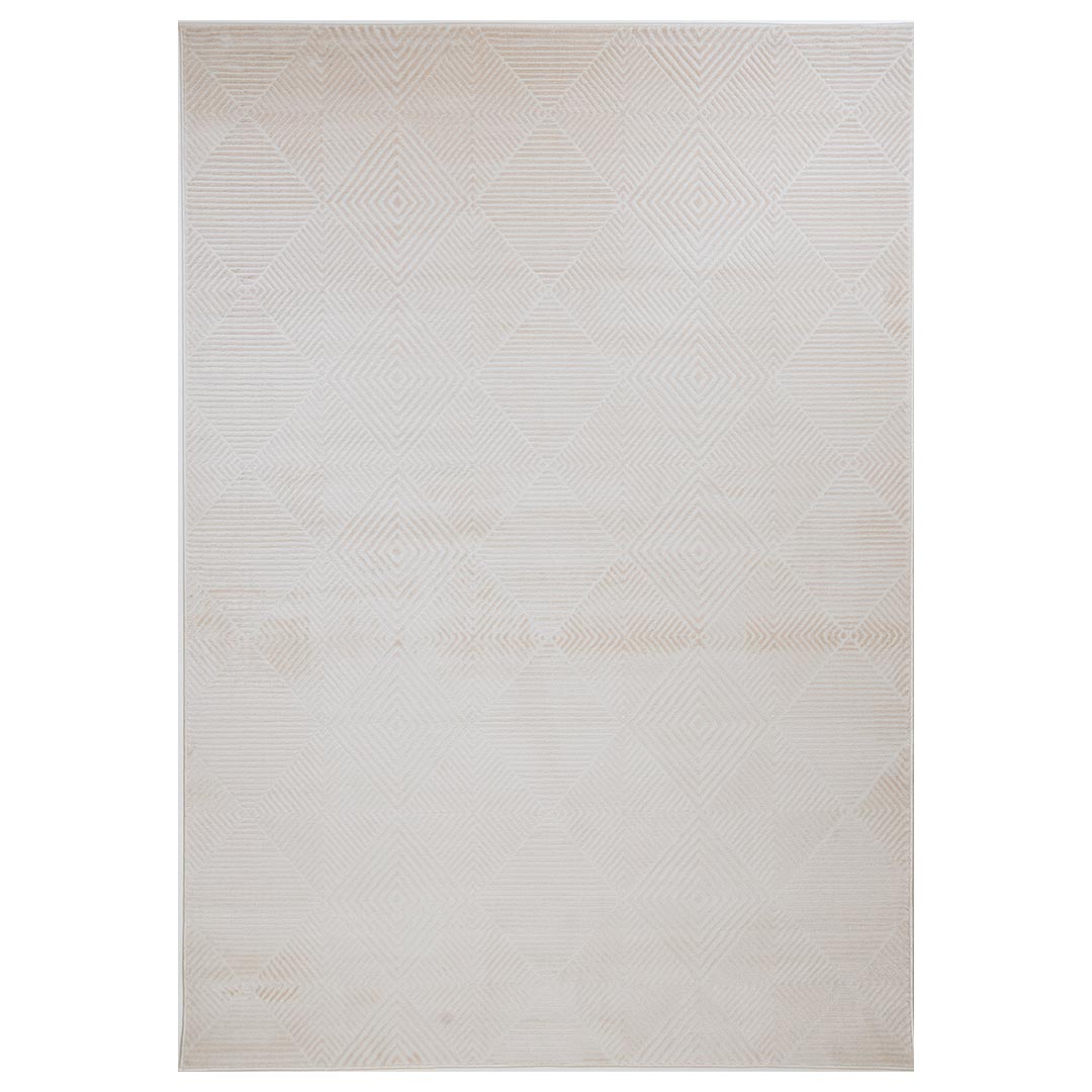 Tapete Decorativo Brenta U9001 Crema / Oro – Geométrico · Interior
