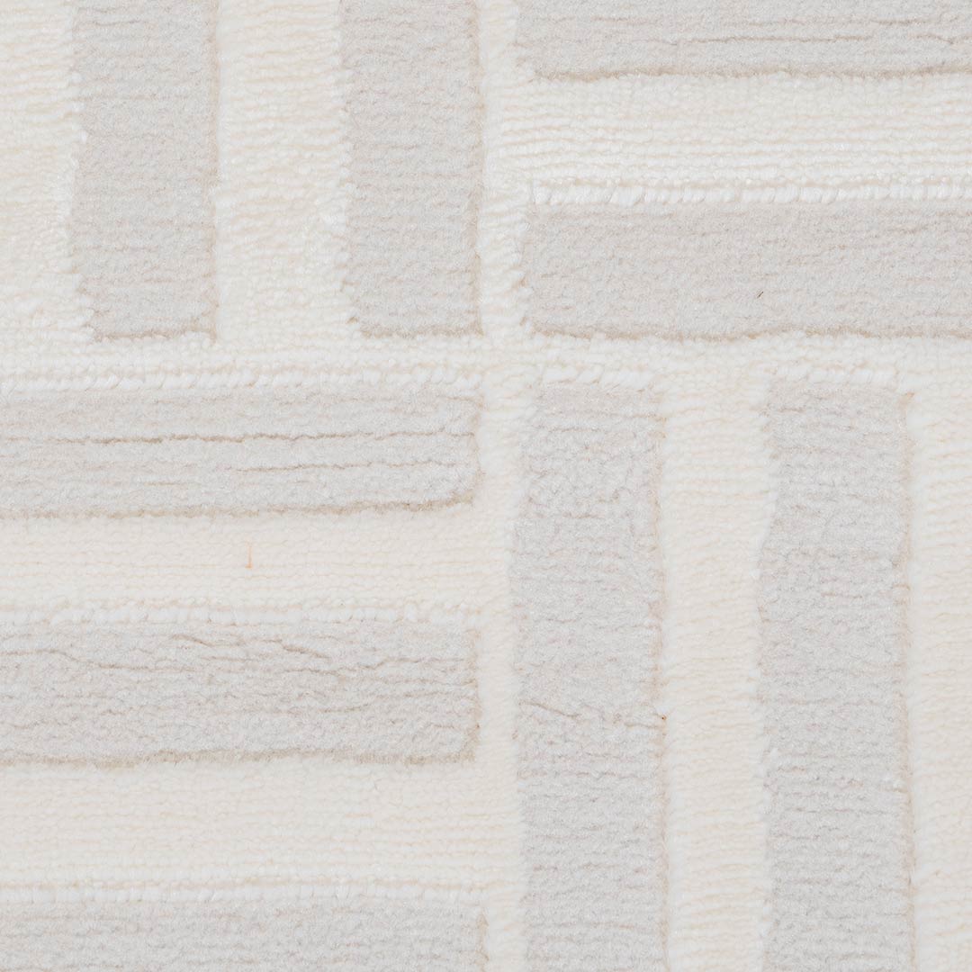 Tapete Decorativo Brenta U9003 Crema / Gris – Geométrico · Interior