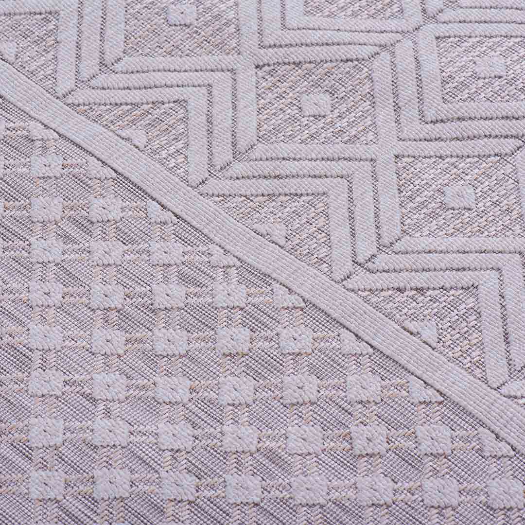 Tapete Decorativo Cabo 2004R Ivory – Geométrico · Exterior