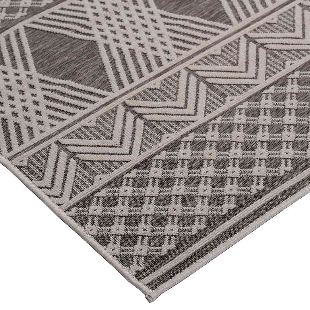 Tapete Decorativo Cabo 2008R Gris / Ivory – Geométrico · Exterior