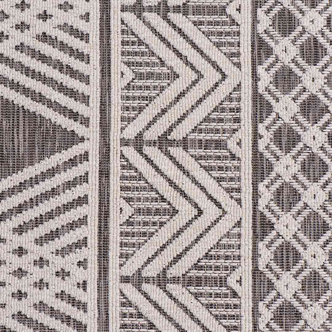 Tapete Decorativo Cabo 2008R Gris / Ivory – Geométrico · Exterior