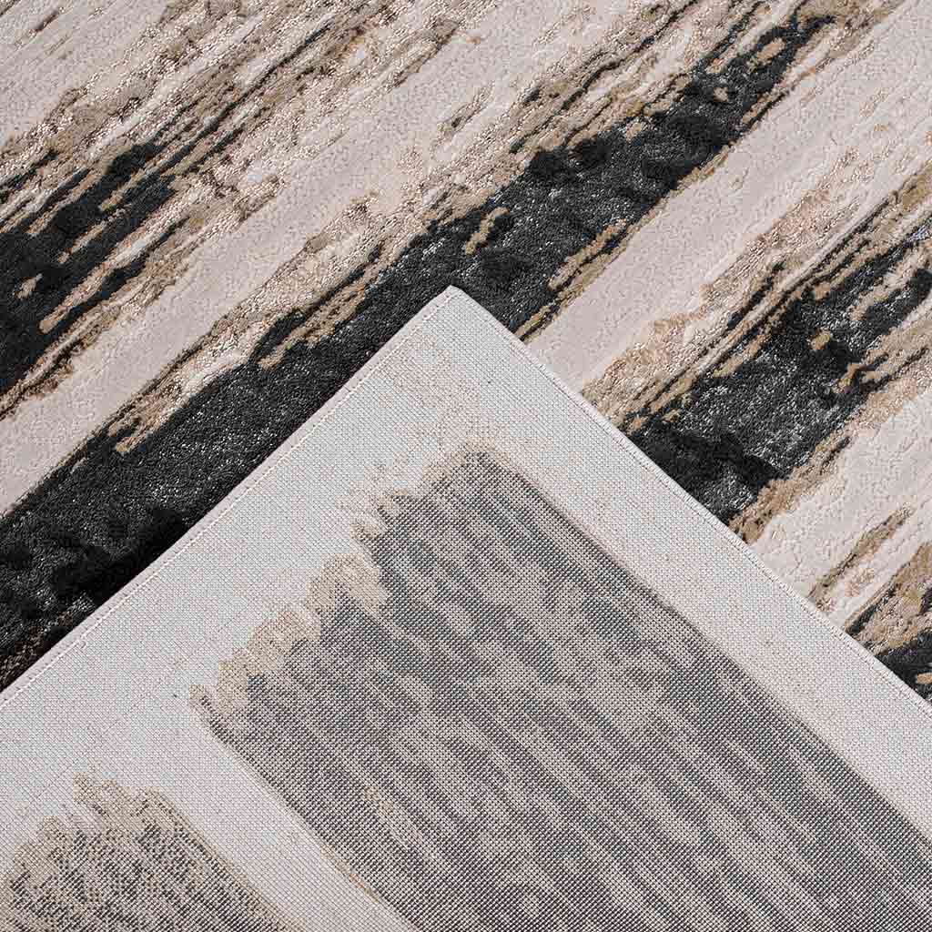 Tapete Decorativo Carat 1056C Charcoal / Dorado – Abstracto · Interior
