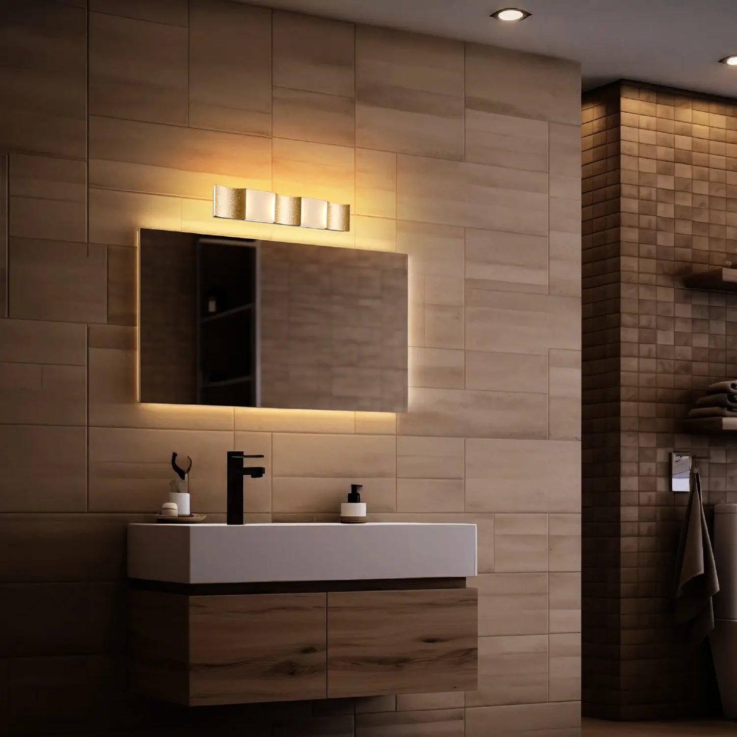 Arbotante Moderno CLASSAR00068 Dorado y Blanco Class Iluminación