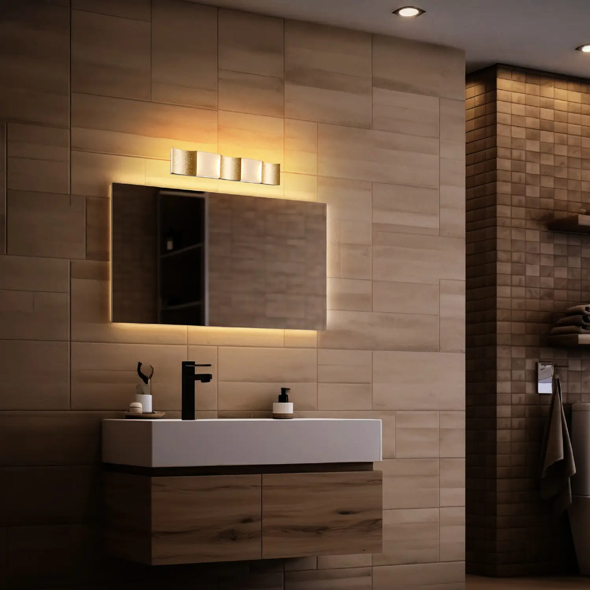 Arbotante Moderno CLASSAR00068 Dorado y Blanco Class Iluminación