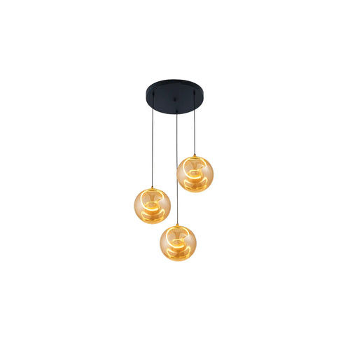 Candil Moderno CLASSCL00048 Ámbar Negro Dorado Class Iluminación