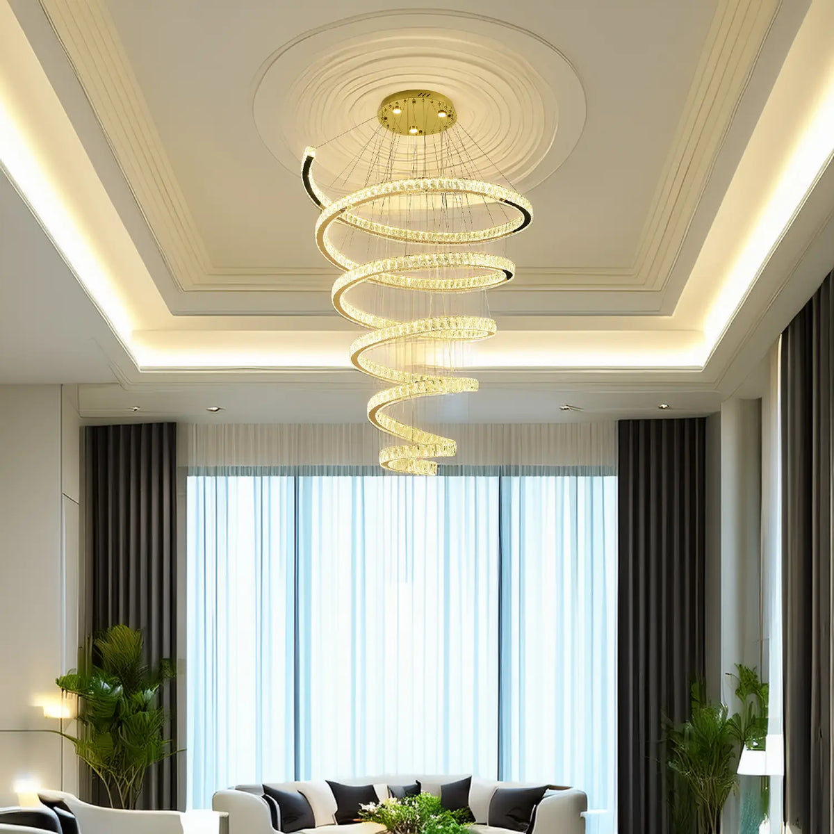 Candil Moderno CLASSCL00113 Espiral Dorado Class Iluminación