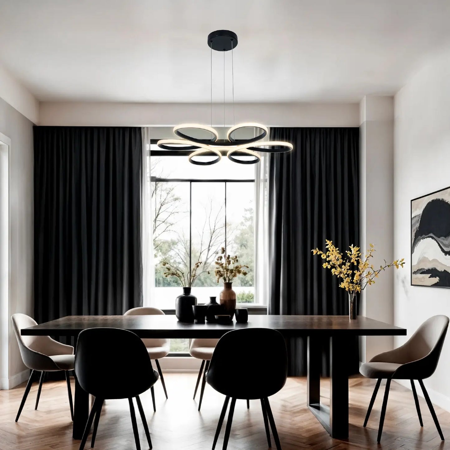 Candil Moderno CLASSCL00184 Negro Mate Class Iluminación