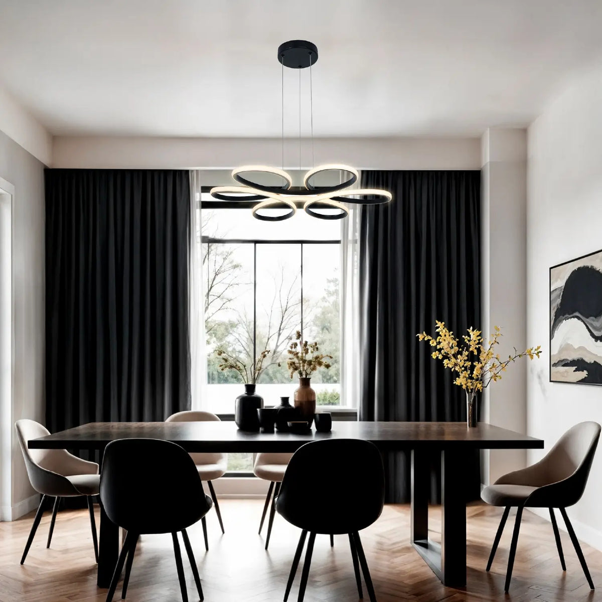 Candil Moderno CLASSCL00184 Negro Mate Class Iluminación