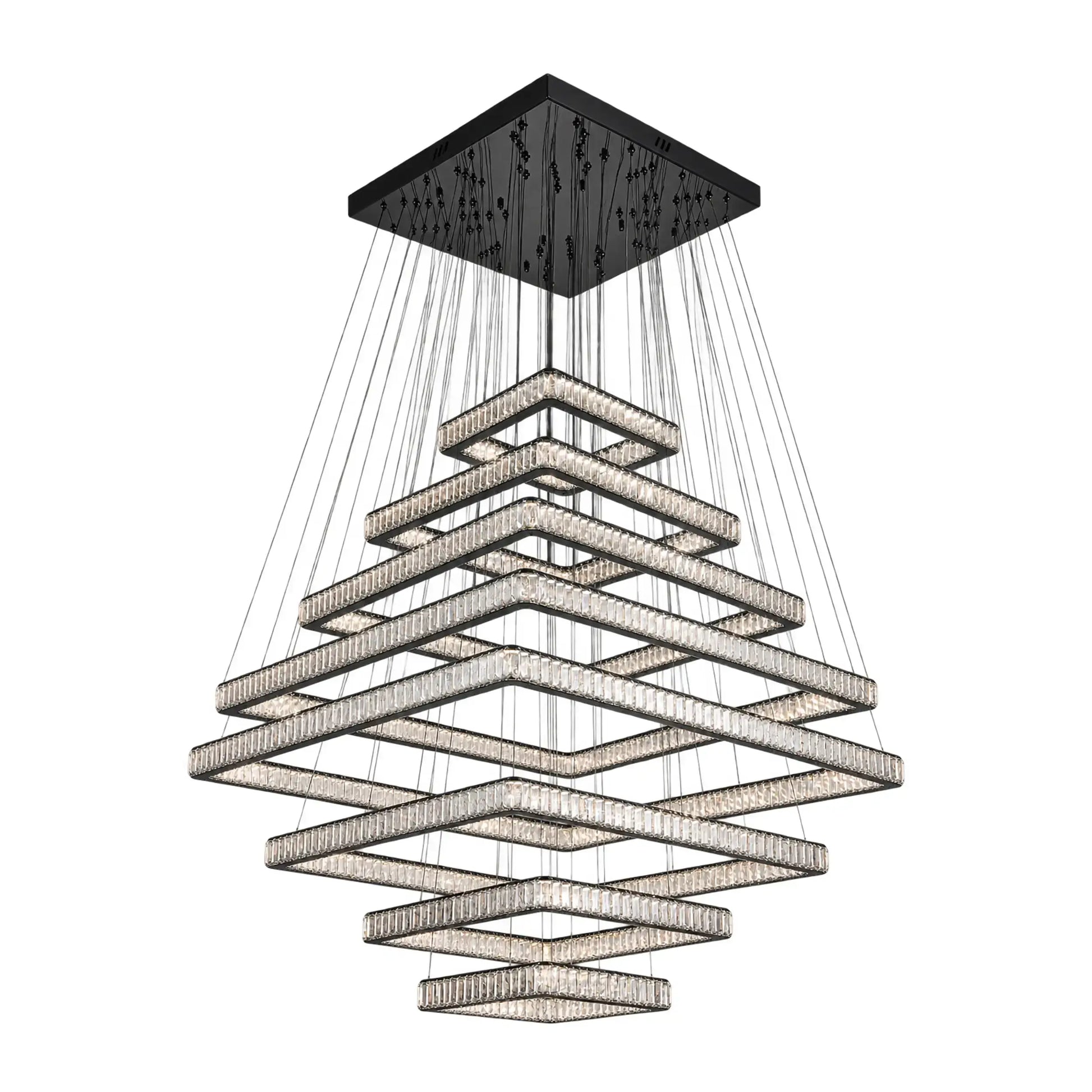 Candil Contemporáneo CLASSCL00268 Negro con Cristal Class Iluminación