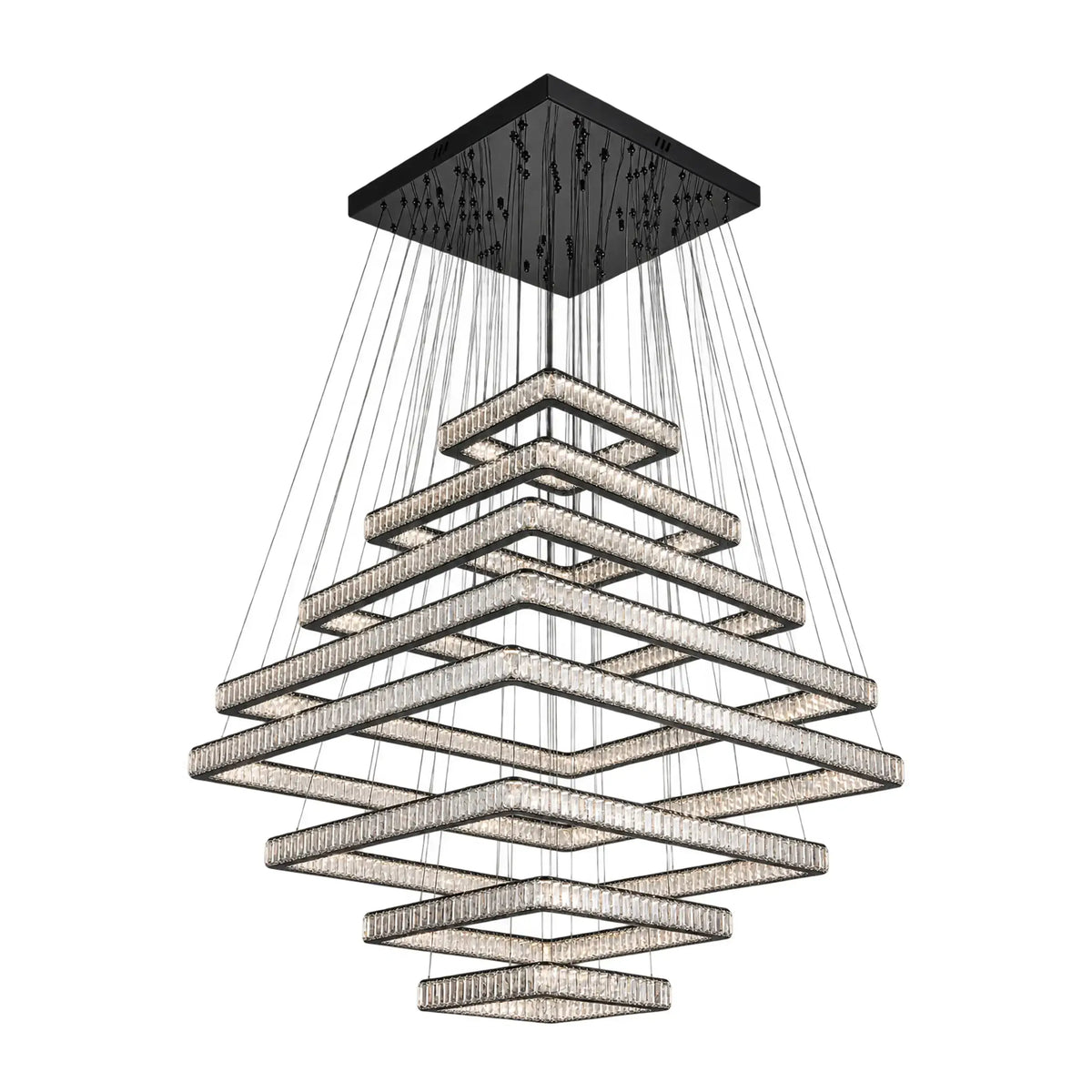 Candil Contemporáneo CLASSCL00268 Negro con Cristal Class Iluminación