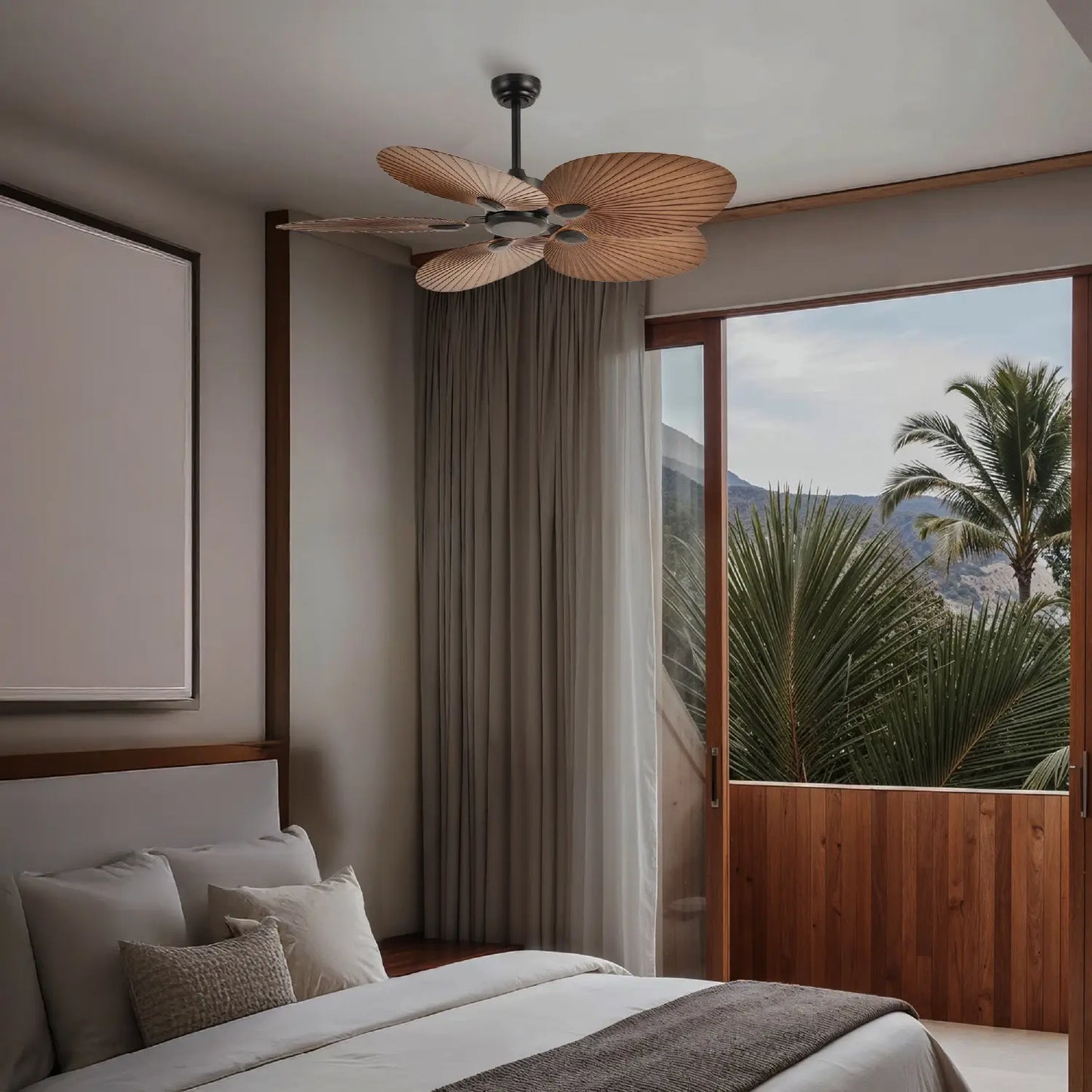 Ventilador Contemporáneo CLASSVE00018 Negro con Aspas Café Class Iluminación