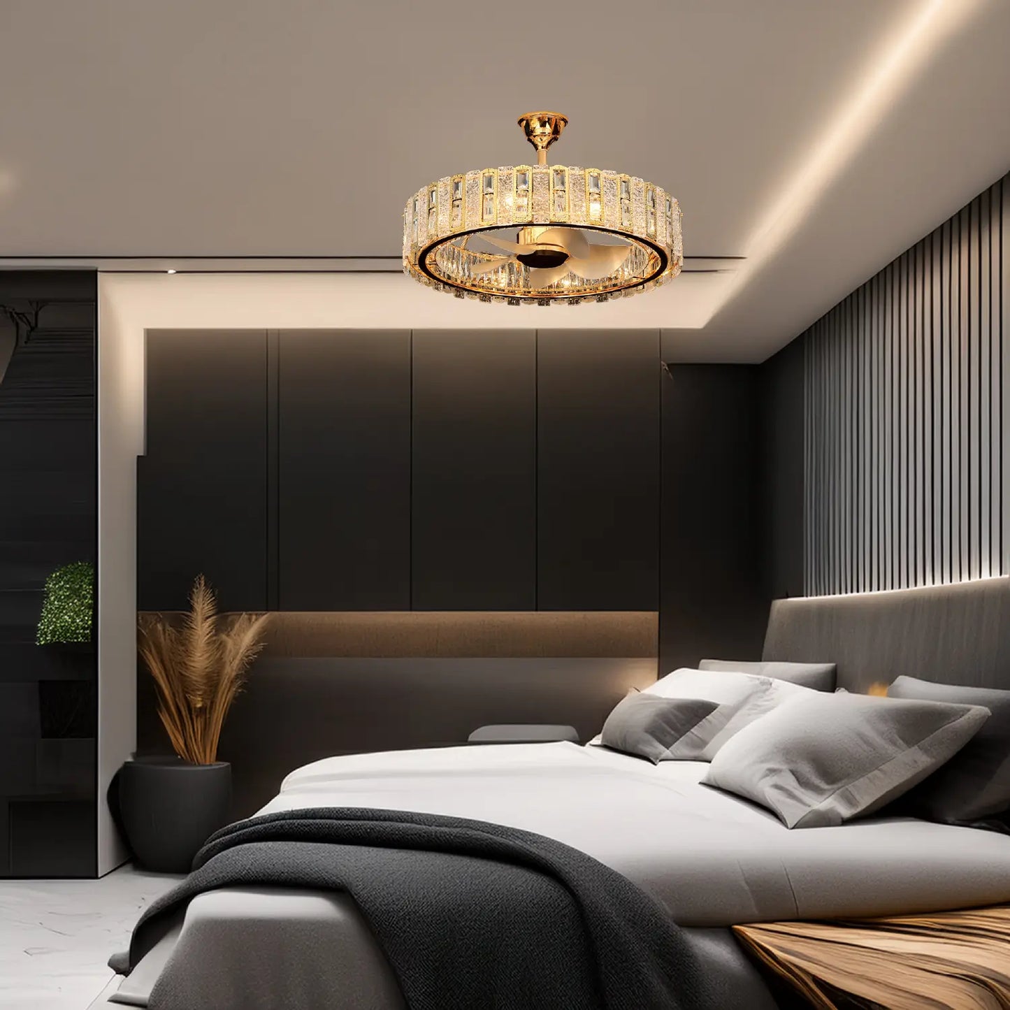 Ventilador Contemporáneo CLASSVE00084 Dorado Class Iluminación