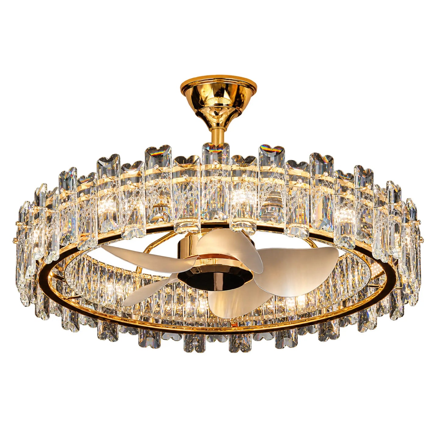 Ventilador Clásico CLASSVE00085 Dorado con Cristal Class Iluminación