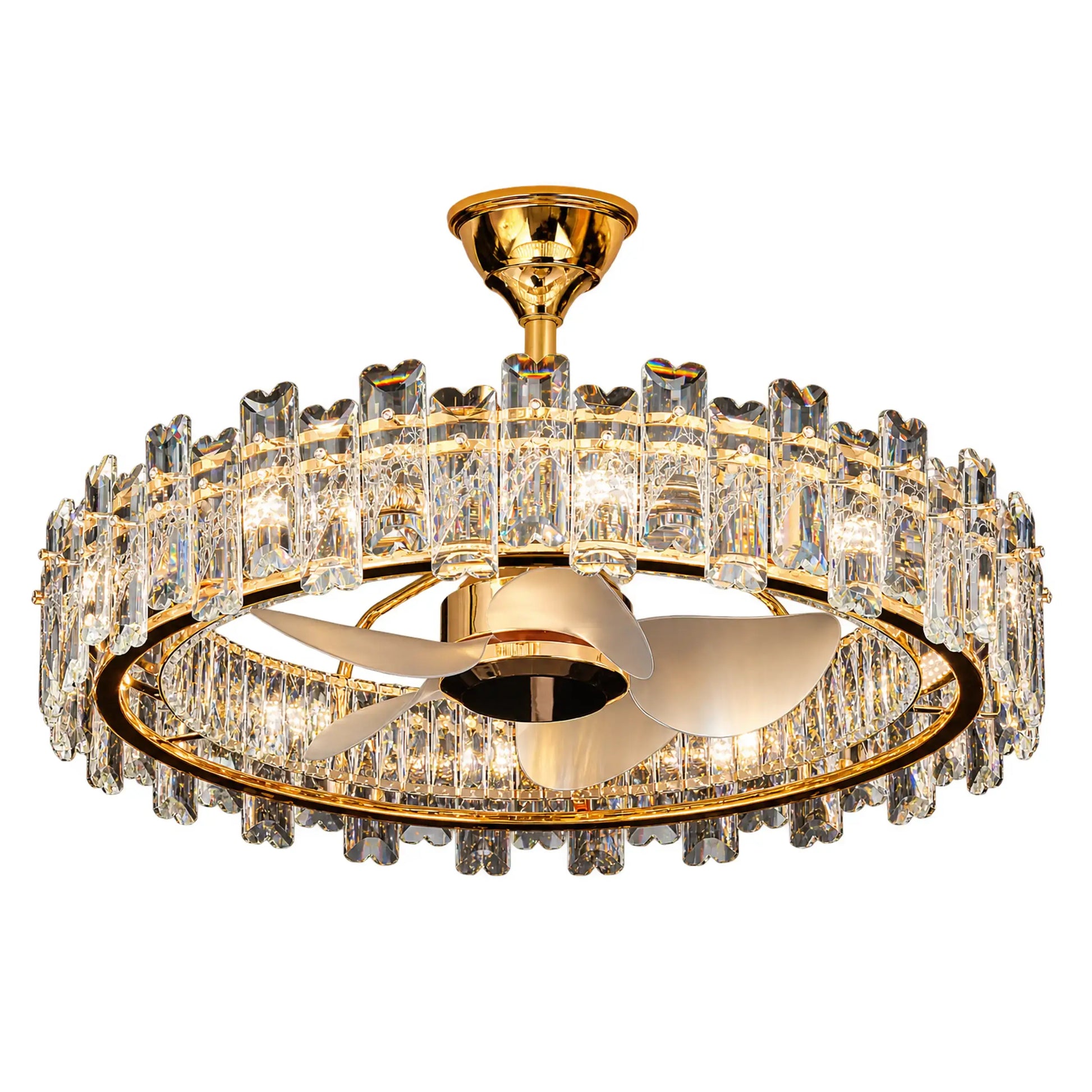 Ventilador Clásico CLASSVE00085 Dorado con Cristal Class Iluminación