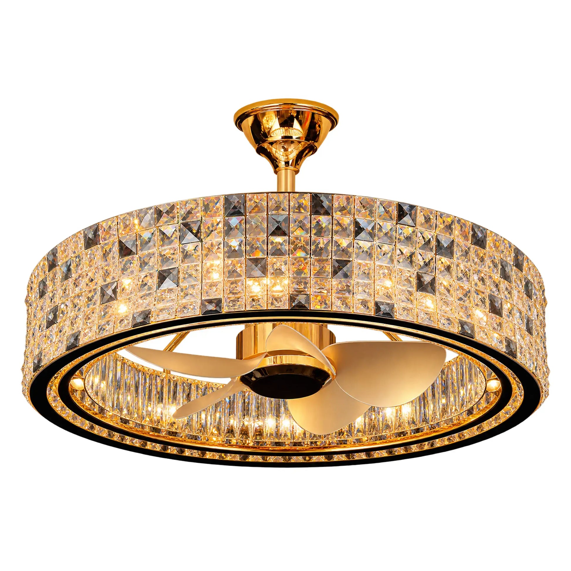Ventilador Contemporáneo CLASSVE00086 Dorado Cristal Class Iluminación
