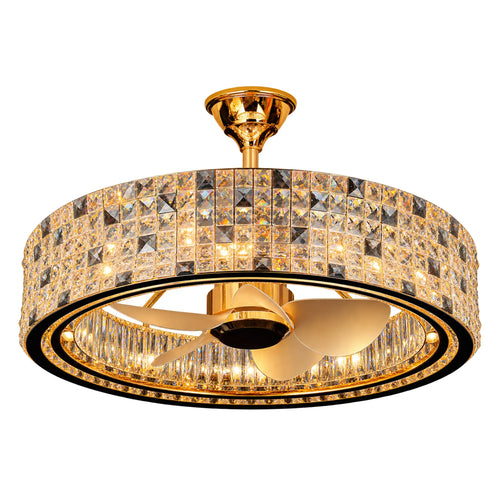 Ventilador Contemporáneo CLASSVE00086 Dorado Cristal Class Iluminación