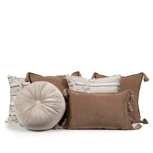 Set 6 Cojines Decorativos A&A Café — Textura y Calidez Natural · Interior