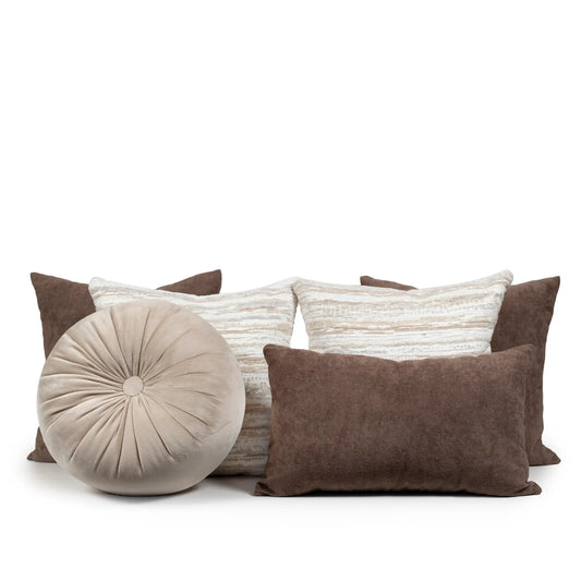 Set 6 Cojines Decorativos A&A Café — Calidez Esencial · Interior