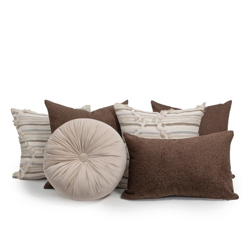Set 6 Cojines Decorativos A&A Café — Calidez Texturizada · Interior