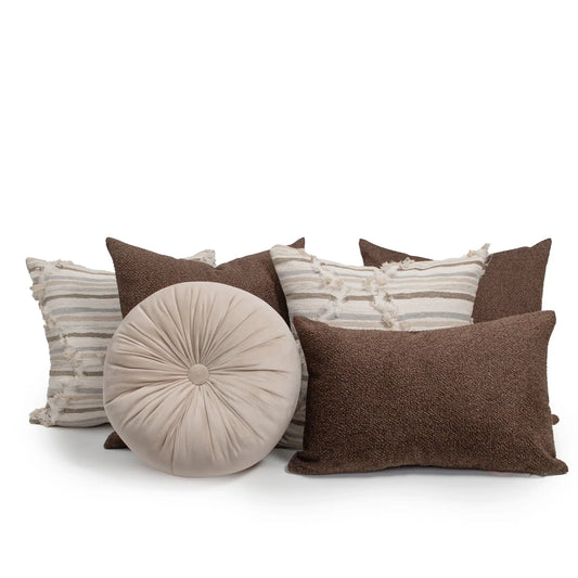 Set 6 Cojines Decorativos A&A Café — Calidez Texturizada · Interior