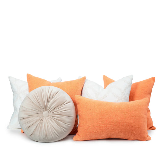Set 6 Cojines Decorativos A&A Coral — Calidez Orgánica Contemporánea · Interior