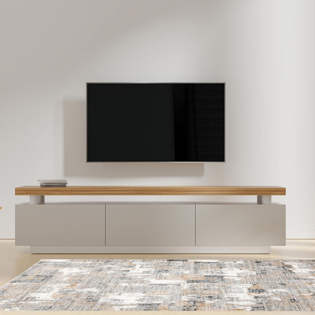 Tapete Decorativo Dalia T2327 Gris / Crema – Abstracto · Interior