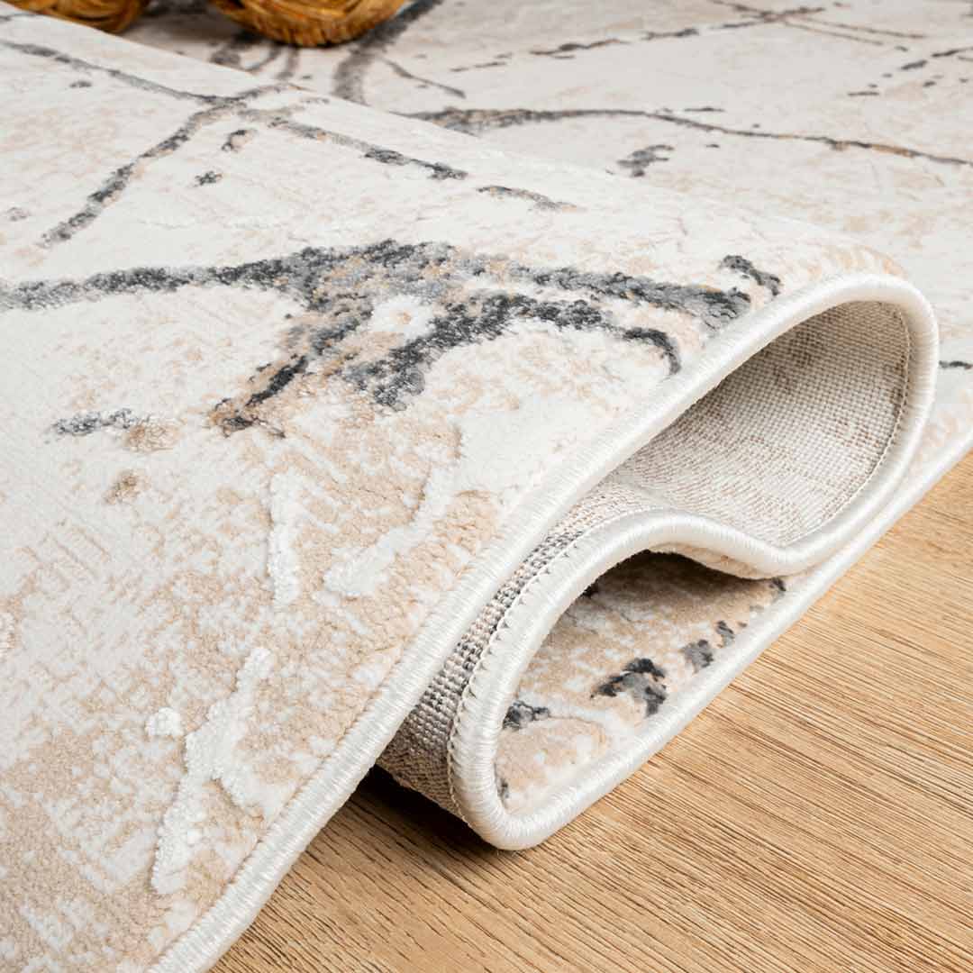 Tapete Decorativo Dalia T2328 Gris / Crema – Abstracto · Interior
